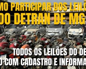 Leilão veiculos do Detran-MG