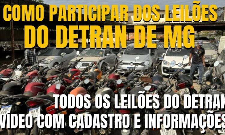 Leilão veiculos do Detran-MG