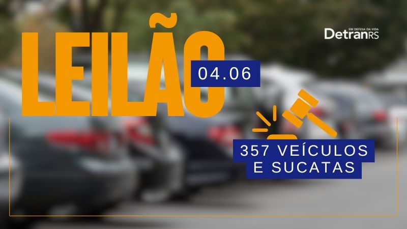 leilão veiculos detran RS