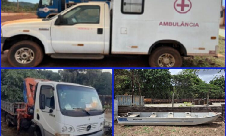 Leilão da Vale tem caminhão Mercedes com Munck e Ford F250 por 30 mil reais e Barco de Alumínio por R$ 5 mil