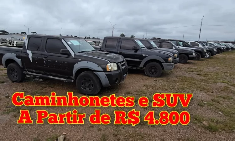 CAMINHONETES e SUV Por R$ 4.800 Leilão do Governo do Paraná