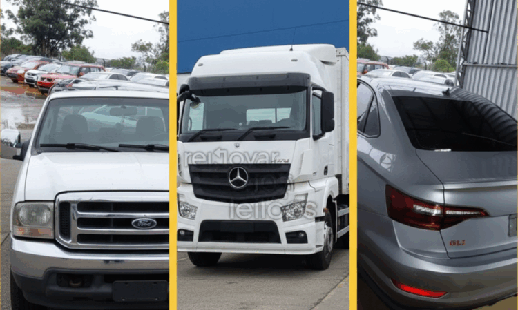 Leilão de Veículos Retomados Caminhonetes, Caminhões e Carros a Partir de R$ 10 Mil